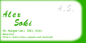 alex soki business card